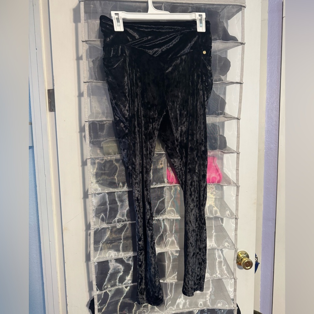 Fabletics Black Velvet Leggings